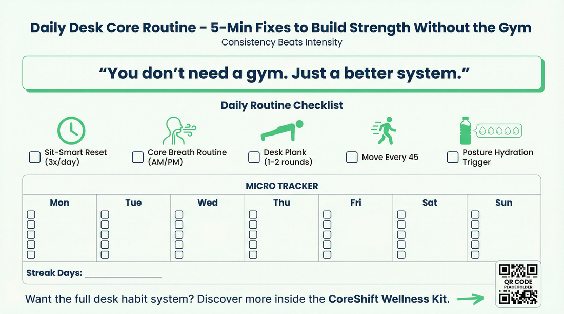 [The Desk Core Fixes That Actually Build Strength] (No Gym, No Time? No Problem)